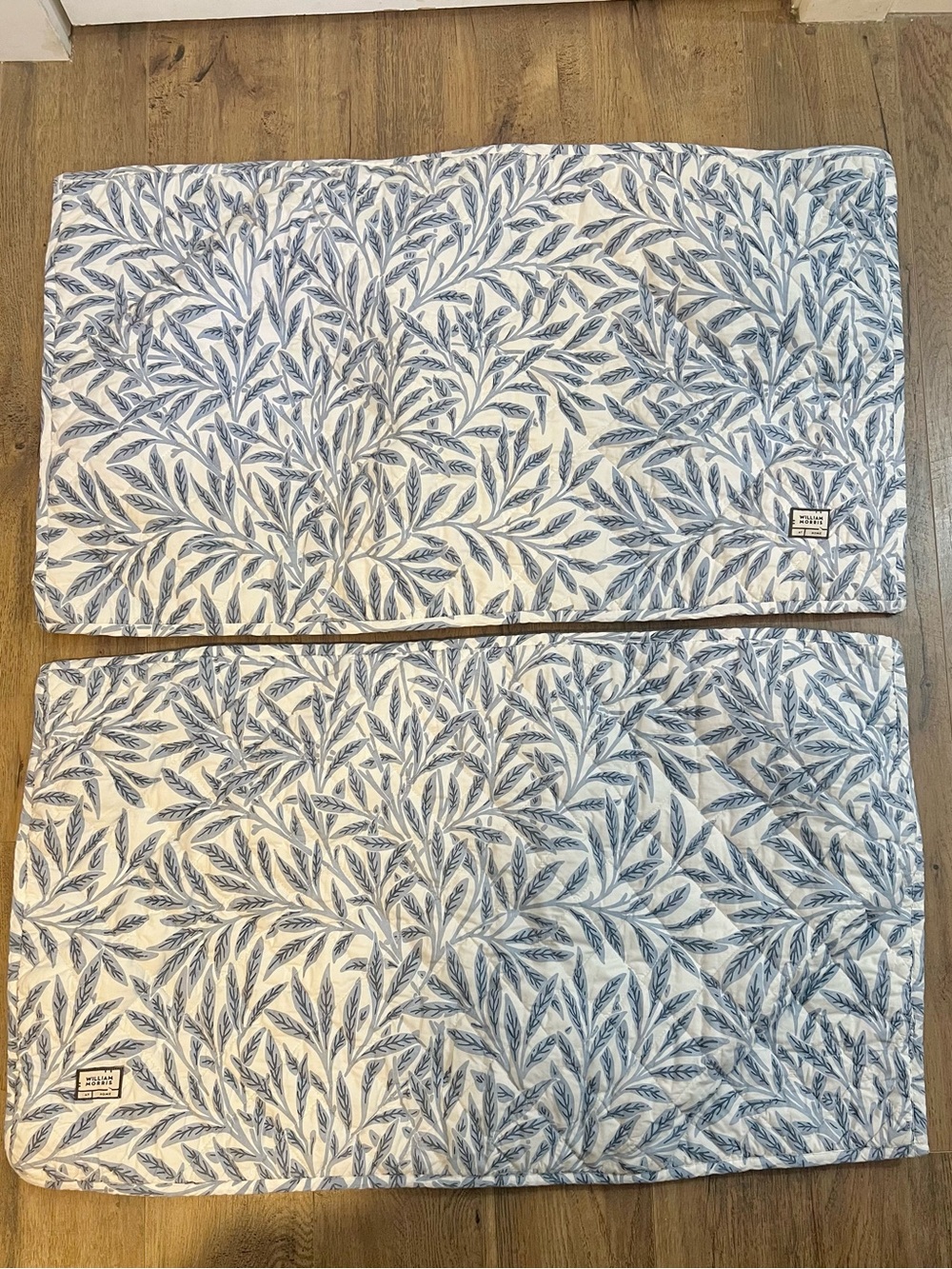 William Morris At Home King Size Cotton Pillow Shams Willow Bough Light Blue